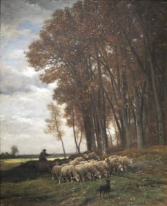 'Evaning'_by_Charles-Émile_Jacque,_1870s,_Pushkin_Museum