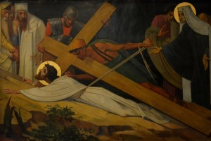 Ljouwert,_Bonifatiustsjerke_-_Via_Crucis_IX_-_Jezus_falt_foar_de_tredde_kear